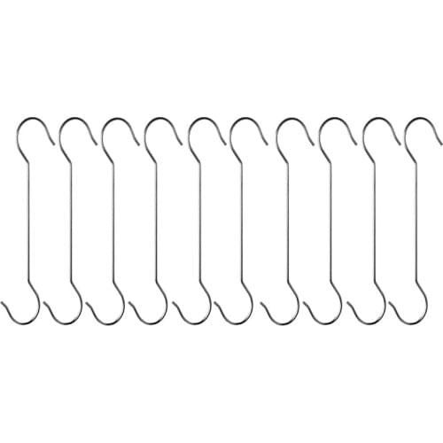 10Pcs 16 Inch Extra Large Long Outdoor Plant Hanging S Hooks - for Baskets, Bird Feeders, Wind Chimes, Garden Ornaments