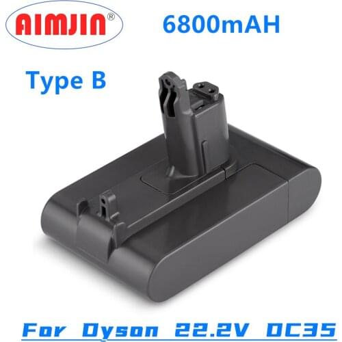 100% Original 22.2V 6800mAh (Type B) Li-ion Vacuum Battery for Dyson DC35, DC45 DC31, DC34, DC44, DC31 Animal, DC35 Animal