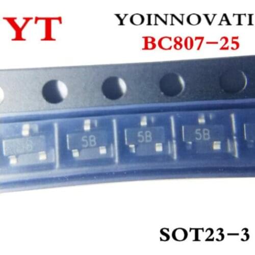 100pcs/lot BC807-25 BC807 25 BC80725 ( 5B ) SOT-23 SMD PNP general purpose transistor Best quality