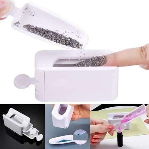 1PCManicure Tool Double Layer French Recycling Box Portable Wetting Container Powder Recovery Powder Storage Manicure Tool