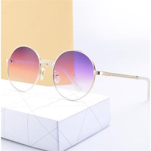 2020 Retro Style Round Alloy Sunglasses Men Women Designer Round gradient candy lens High Quality Frame Sun Glasses UV400