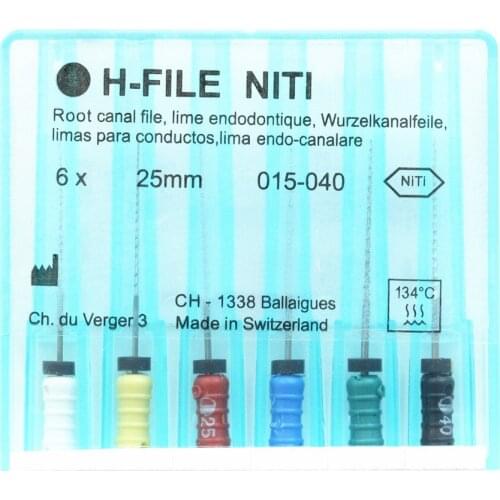 3 Packs Dental H-FILE NiTi Flexible 21/25mm 015-040 Endo Root Canal Files Hand Use Endodontic Limas Para Conductos