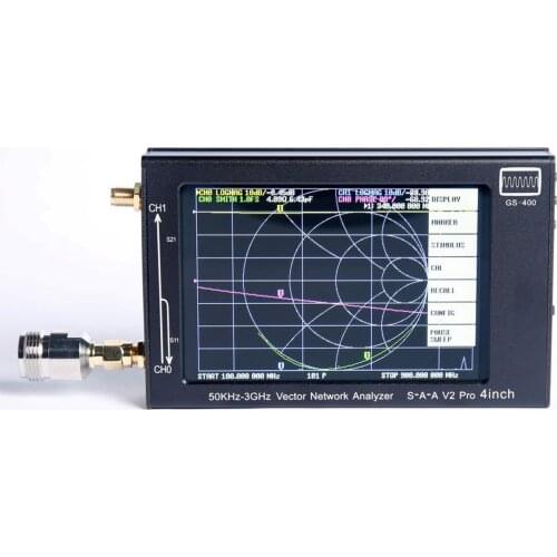 4 inch LCD Display 50kHz-3GHz Vector Network Analyzer SAA-V2 GS400 NanoVNA V2 PRO 2000MAh 13dB MINI Electrical Instruments