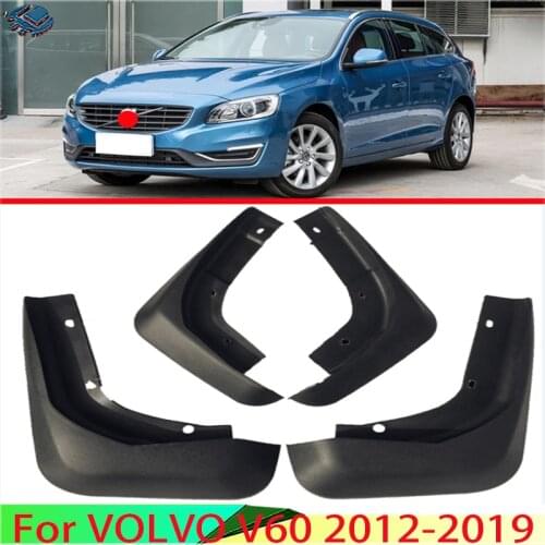 For VOLVO V60 2012-2019 4PCS Mud Flaps Splash Guards Fender Mudguard Kit Mud Flap Splash Guards Mudguard Car styling