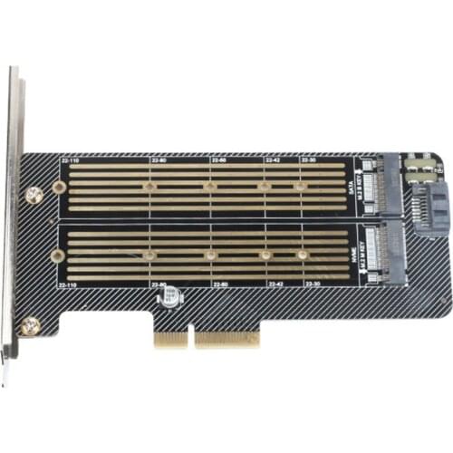 M.2 Hard Disk Adapter Card SSD to PCIEX4 High-Speed Read and Write NVME SATA Dual Mode SATA B Key Host Controller Expansion Card