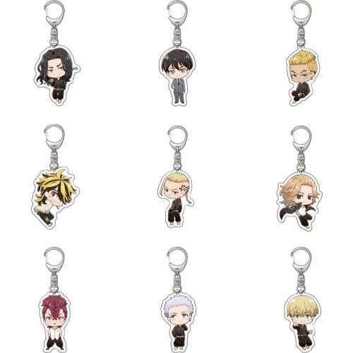 Anime Keychain Tokyo Revengers Cosplay Manjiro Ken Takemichi Hinata Atsushi Chibi Kawaii Bag Pendant Fans Collection Props