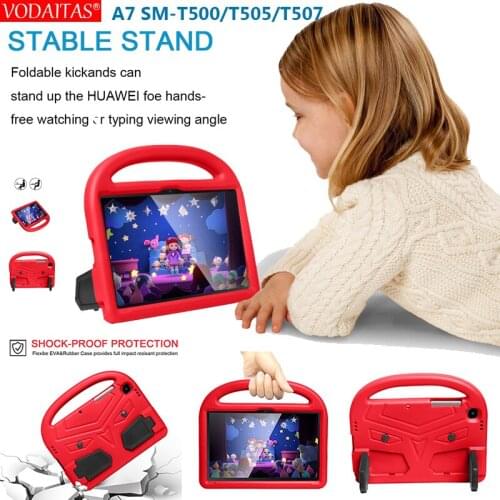 EVA Foam Handle Case For Samsung Galaxy Tab A7 2020 SM-T500 SM-T505 SM-T507 10.4" Kids Safe Shockproof Stand Protective Cover