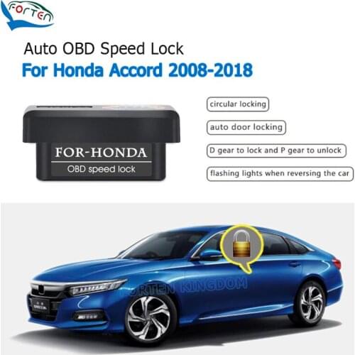 Forten Kingdom Car Auto OBD Plug And Play Speed Lock & Unlock Device 4 Door For Honda Accord 2008-2018