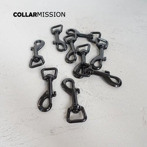 Heavy duty DIY dog puppy collar metal buckles black 20mm sewing Swivel Clasp Paracord Leathercraft handmade Accessories PK20H