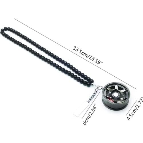 Interesting Mini Car Hanging Pendant Wheel Hub Model Decoration Interior Accessories Rearview Mirrors Car Styling 40GF