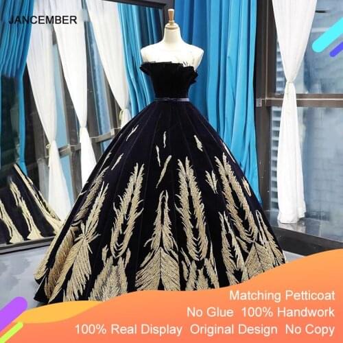 J66741 Jancember Black Evening Dress 2020 Sleeveless O Neck Pattern Applique Backless Prom Dresses Formelle Robes שמלות ערב 2020