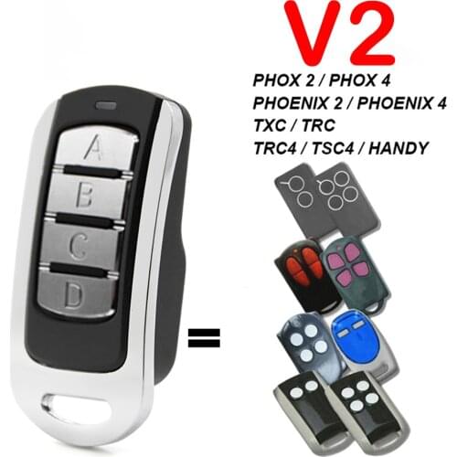 V2 HANDY Remote Control V2 PHOENIX 2 / PHOENIX 4 / PHOX 2 / PHOX 4 Garage Door Opener Wireless Transmitter Key 433.92mhz