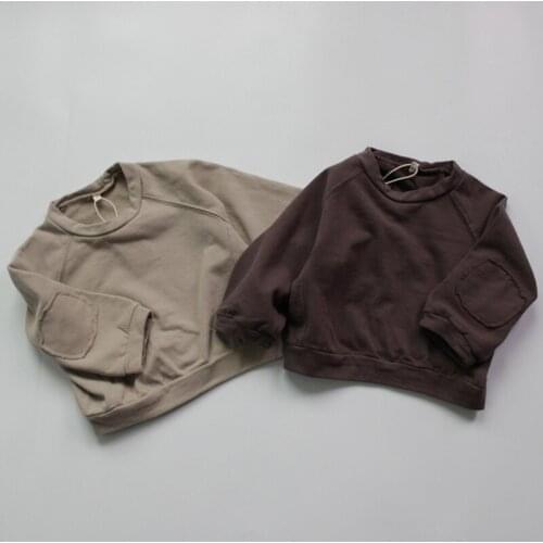 Korean Style Spring Autumn Baby Girls Boys Sweatshirts Cotton Long Sleeve Kids Pullover T-shirt Fashion Casual Clothes