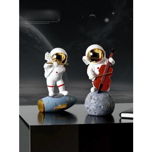 Creative Band Astronaut Desktop Decoration Office Boys Childrens Room Living Room Decoration Astronaut Small Decoration