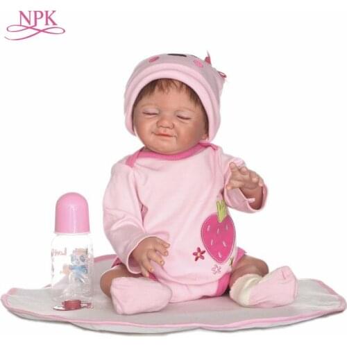 NPK wholesale reborn baby doll with full vinyl body very cute girl gender doll soft gift for kids on Birthday