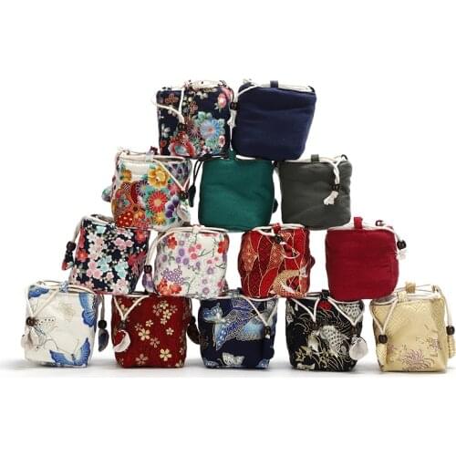 Master cup bag Cotton hemp single cup Storage bag travel tea set Cup case Cup bag Kongfu Tea cup bag Portable Outdoor Tea cup