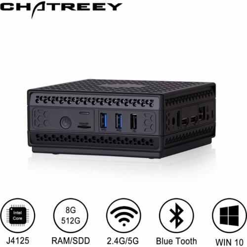 Intel Quad core J4105/J3455 Fanless Mini PC Dual HDMI Desktop Computer windows 10 linux HTPC supper slient