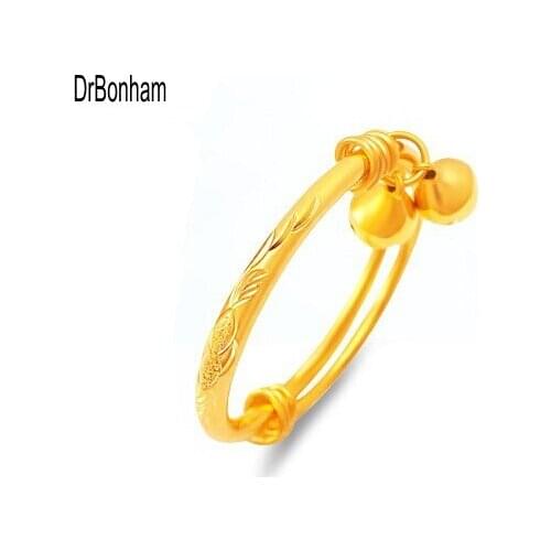 Never fading Bell Baby Bangle Bracelet Jewelry 24k Gold filled Expandable Bangle made by Environmental Copper