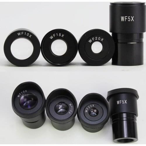 Microscope Eyepiece WF5X WF10X WF15X WF20X Microscope Wide Angle Eyepiece 30mm Mounting Interface Eyepiece F Stereo Microscope
