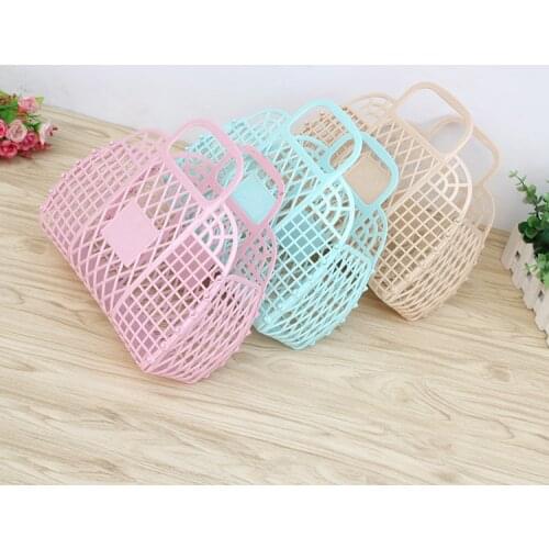 Bathroom Hollow Washing Storage Basket Women Bath Basket Foldable Flower Mesh Portable Laundry Basket Home Clothes Organizer