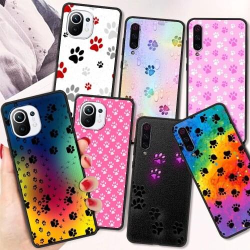 Paws Dog Cat Fundas Shockproof Case For Xiaomi Poco X3 NFC M3 Pro Bag TPU Soft Cover For Redmi 9T 11 Note 10 10T Lite 5G Shell