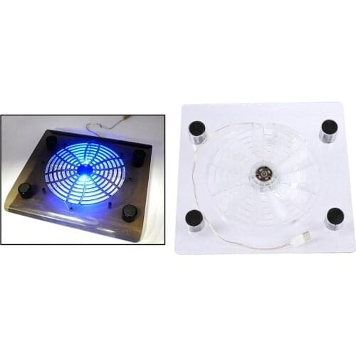 RGB LED Light Cooler USB Powed Cooling Fan Stand Fan Cooling Pad Plastic