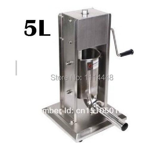 Manual Stainless Steel Sausage Stuffer Sausage Making Machine Sausage Filler 5L