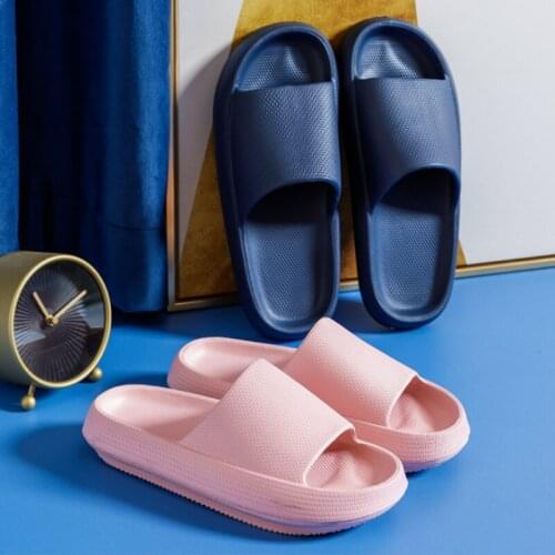 Thick EVA Sole Women Bathroom Slippers Indoor Slide Sandals Non-slip Men Female Beach Summer House Platform Shoes Chaussures