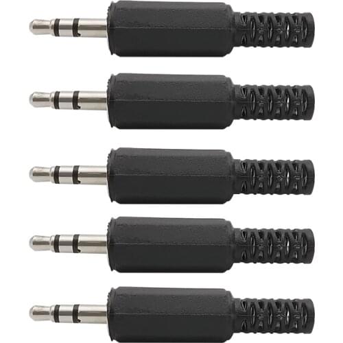 TRS Male Plug 3.5mm 3Pole Stereo Audio Headphone Solder Type DIY Replacement Repair Audio Plugs Wire Connector