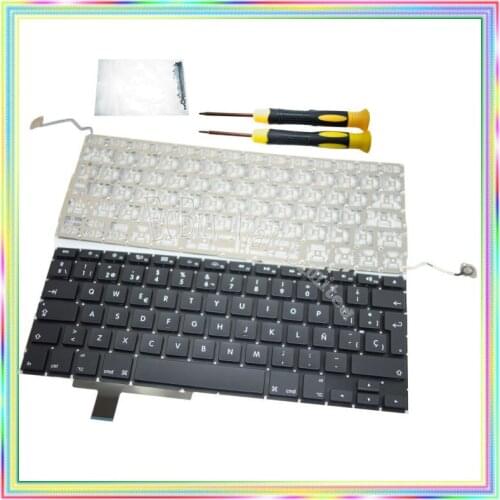 Brand new Spanish SP Keyboard without Backlight & Screwdrivers & keyboard screws for Macbook Pro 17.1" A1297 2009-2011 Years