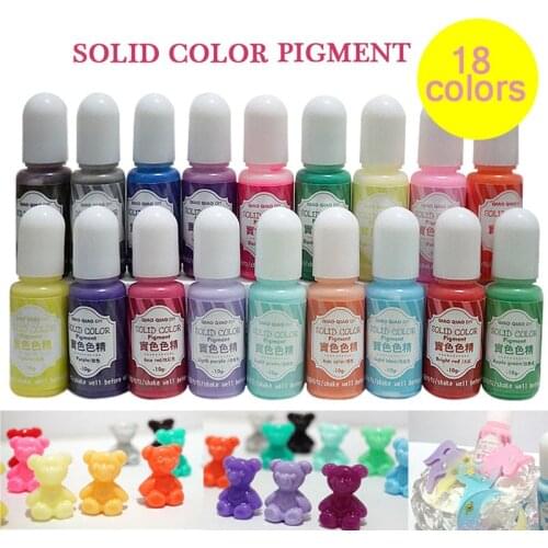 UV Resin Pigment Polish Solid Glue for Silicone Mold Jewelry Making DIY Handmade Crafts 18 Colors DOD886