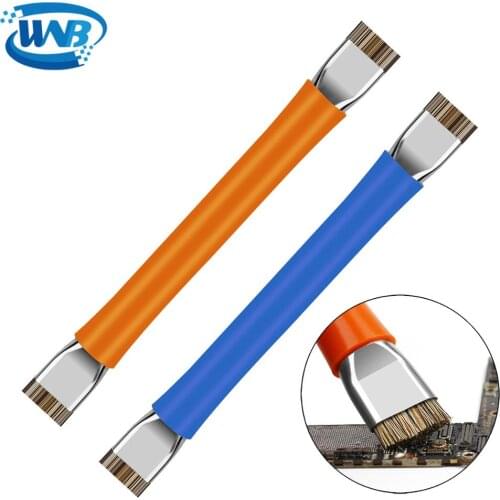 WNB Anti-Static Brush Double Head Insulation Hard Brush Clean Dust Repair Tool ESD Safe Kit For Mobile Phone Motherboard PCB BGA