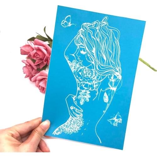 YPP CRAFT Beauty Self-Adhesive Silk Screen Printing Mesh Transfers for DIY T-shirt Pillow Fabric Painting Paper Home Decoration