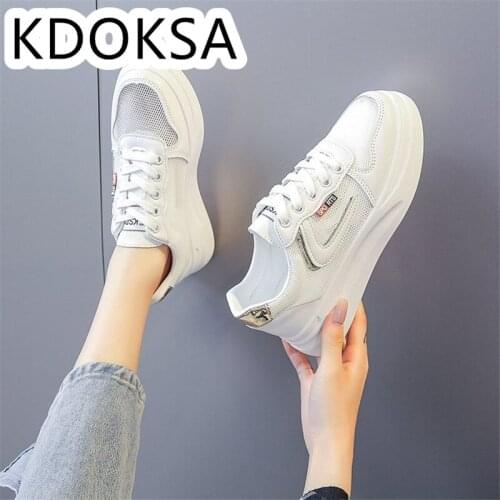 Womens Spring 2021 New Net Surface Breathable Platform Single Shoe Korean Version All-around Casual Shoes