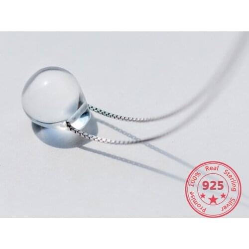 Korean Version Of The New Design S925 Sterling Silver Necklace Drop-shaped Pendant Charm Female Small Fresh Style Female Jewelry