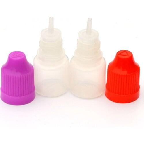 100pcs PE 3ml Plastic Dropper Bottle Empty E Liquid Dropper Bottles With Childproof Cap Vials