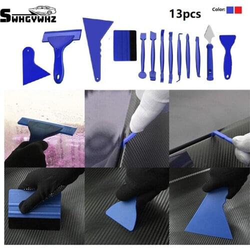 13Pcs Car Vinyl Wrap Tools Carbon Fiber Film Wrapping Aid Tool Auto Window Tint Squeegee Razor Scraper Sticker Car Accessories