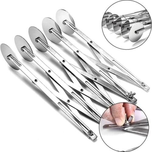 3/7 Wheel Expandable Pastry Knife Cutter Baking Roller Stainless Steel Pizza Slicer Cookie Dough Cutter Divider Pizza Tools