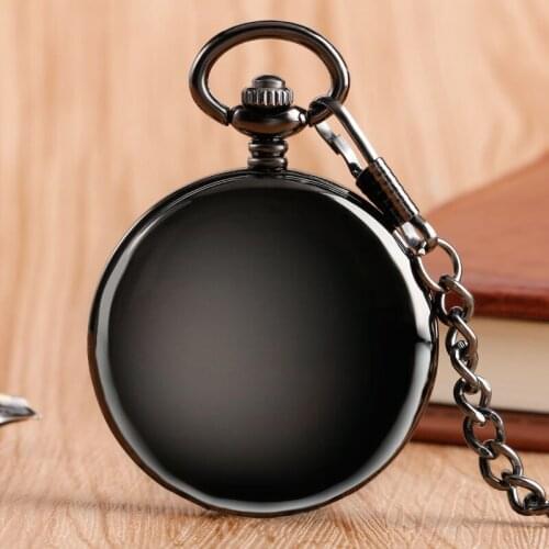 Retro Double Face Roman Numerals Skeleton Smooth Back Mechanical Pocket Watch Pendant Men Women With Chain Fob Watches Xmas Gift