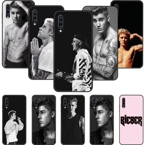 Phone Case For Samsung Galaxy A 50 51 71 70 7 5 10 20 30 40 41 21 S E Black Cover Funda Tpu Bumper Soft Back 3D Justin Bieber