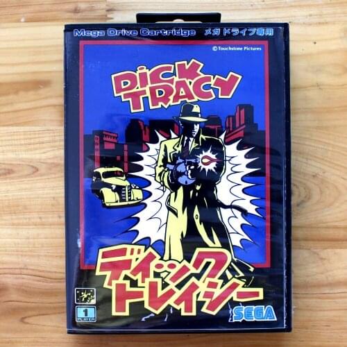 Dick Tracy 16 Bit SEGA MD Game Card With Retail Box For Sega Mega Drive For Genesis