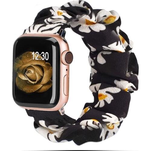 2021 XHQ Strap for Apple watch band 40mm 44mm 42mm 38mm 42 mm Elastic Nylon Solo Loop bracelet iWatch series 6 5 4 3 se band