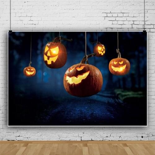 Halloween Horror Carnival Pumpkin Lantern Studio Photography Background Cloth Party Decors Photo Video Backdrop Photocall