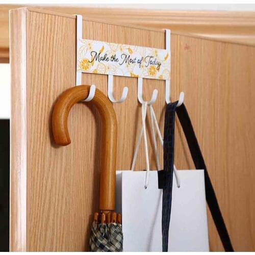 Kichen organizer Over-The-Door Hook Rack Metal Hooks Hanger Storage Holder Hanging Coat Hat home decoration accessories