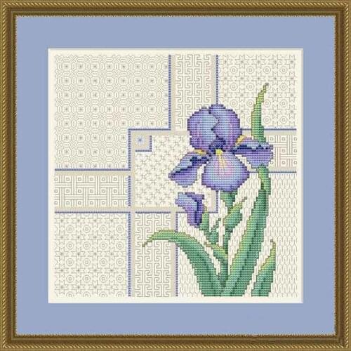 Lace Iris 29-29 Cross stitch kits Cross Stitch Kit Packages Counted Cross-Stitching Kits Cross stich Painting Set
