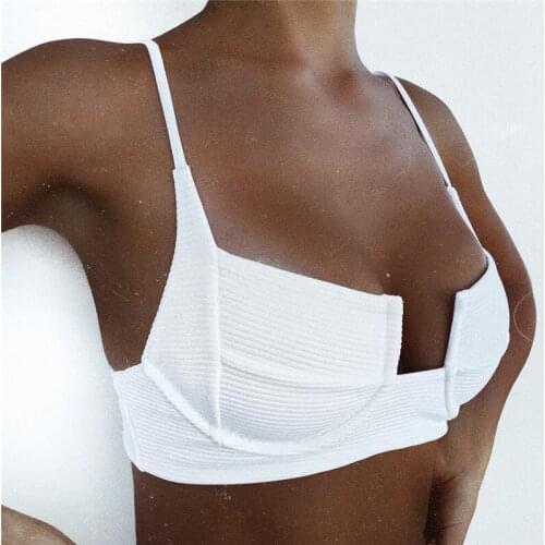 Push-ups split swimsuit solid color steel support gathered sexy bikini special shape beach suit