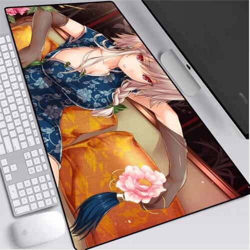 Mairuige Animated Mouse Pad Wearing Cheongsam Big Breasts Temptation Girl Summer Welfare Desktop Wallpaper XXL Large Mouse Pad