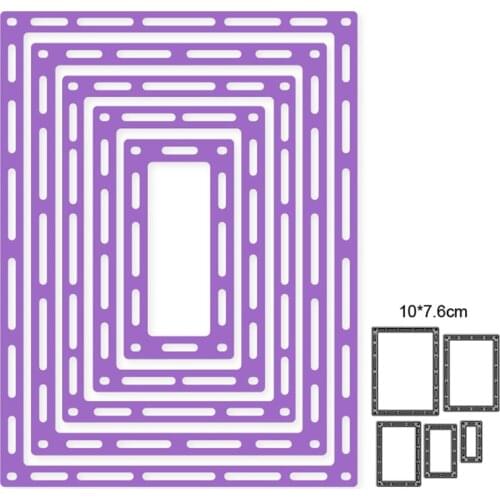 Metal Cutting Dies Cut Mold Background Rectangle Frame Decoration Scrapbooking Paper Craft Knife Mould Blade Punch Stencils dies