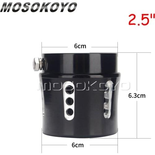 Motorcycle 2.5" Straight Cut Exhaust Pipes End Tip Cap Cafe Racer for Harley Chopper Bobber 6cm Exhaust Muffler Tips Universal