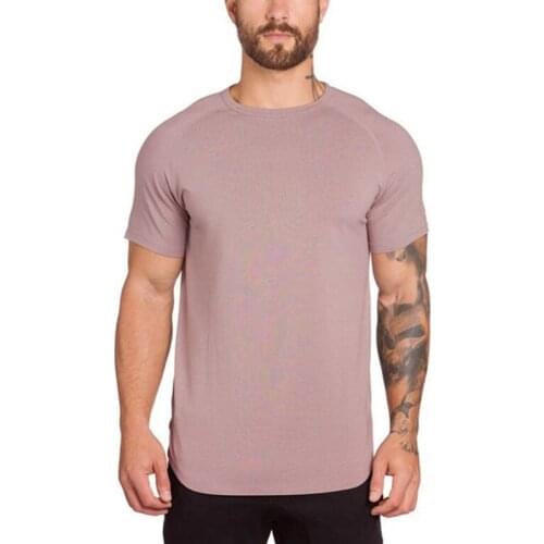 Muscleguys Gym Clothing Bodybuilding tee shirt homme Fitness Slim fit Men Tracksuit Sportswear Cotton street workout T shirt